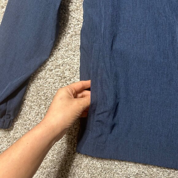 Travis Mathew Mens Medium Navy Full-Zip Lightweight Jacket Polyester Blend - Picture 3 of 10